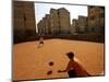 Children Play Soccer in Novo Mundo Slum, in Sao Paulo, Brazil-null-Mounted Photographic Print