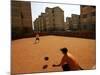 Children Play Soccer in Novo Mundo Slum, in Sao Paulo, Brazil-null-Mounted Photographic Print
