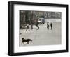 Children Play Soccer on a Deserted Street of Katmandu, Nepal-null-Framed Photographic Print