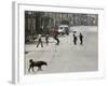 Children Play Soccer on a Deserted Street of Katmandu, Nepal-null-Framed Photographic Print