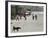 Children Play Soccer on a Deserted Street of Katmandu, Nepal-null-Framed Photographic Print