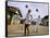 Children Play Soccer on a Street-null-Framed Stretched Canvas