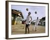 Children Play Soccer on a Street-null-Framed Photographic Print