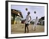 Children Play Soccer on a Street-null-Framed Photographic Print