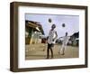 Children Play Soccer on a Street-null-Framed Photographic Print