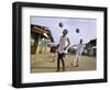 Children Play Soccer on a Street-null-Framed Photographic Print