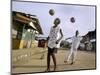 Children Play Soccer on a Street-null-Mounted Photographic Print