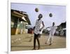 Children Play Soccer on a Street-null-Framed Photographic Print