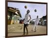 Children Play Soccer on a Street-null-Framed Photographic Print