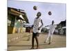 Children Play Soccer on a Street-null-Mounted Photographic Print