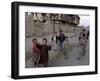 Children Play with a Soccer Ball-null-Framed Premium Photographic Print