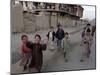 Children Play with a Soccer Ball-null-Mounted Premium Photographic Print