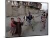 Children Play with a Soccer Ball-null-Mounted Photographic Print