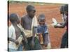 Children Play with Water Near a Zimbabwean Movement for Democratic Change (MDC) Election Rally-null-Stretched Canvas