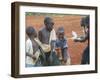 Children Play with Water Near a Zimbabwean Movement for Democratic Change (MDC) Election Rally-null-Framed Photographic Print