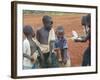 Children Play with Water Near a Zimbabwean Movement for Democratic Change (MDC) Election Rally-null-Framed Photographic Print