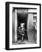 Children Playing at the Entrance to McGee's Court Slum on Camden Street-Tony Linck-Framed Photographic Print