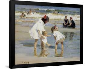 Children Playing at the Seashore-Edward Henry Potthast-Framed Art Print