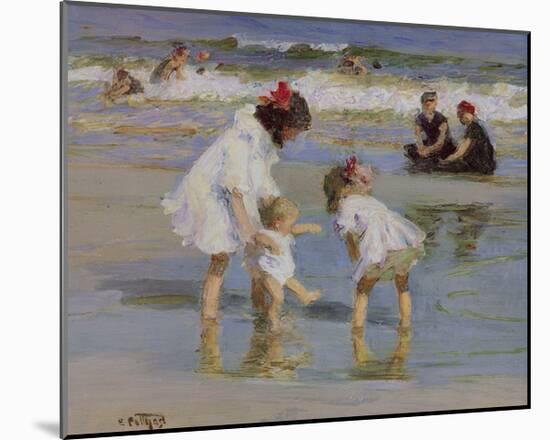 Children Playing at the Seashore-Edward Henry Potthast-Mounted Giclee Print