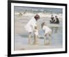 Children Playing At The Seashore-Edward Henry Potthast-Framed Premium Giclee Print