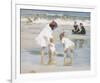 Children Playing At The Seashore-Edward Henry Potthast-Framed Premium Giclee Print