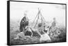 Children Playing Being Indians-null-Framed Stretched Canvas