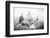 Children Playing Being Indians-null-Framed Photographic Print