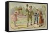 Children Playing Bilboquet-null-Framed Stretched Canvas