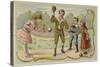 Children Playing Bilboquet-null-Stretched Canvas