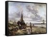 Children Playing by the Ocean-Jan Mari Henri Ten Kate-Framed Stretched Canvas