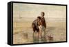 Children Playing by the Seaside-Jozef Israels-Framed Stretched Canvas