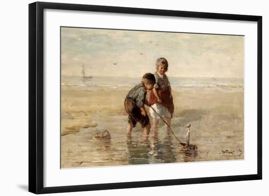 Children Playing by the Seaside-Jozef Israels-Framed Giclee Print