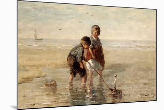 Children Playing by the Seaside-Jozef Israels-Mounted Giclee Print