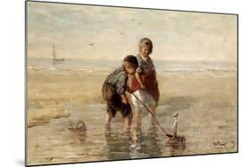 Children Playing by the Seaside-Jozef Israels-Mounted Giclee Print