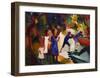 Children playing by the water-Auguste Macke-Framed Giclee Print