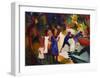 Children playing by the water-Auguste Macke-Framed Giclee Print
