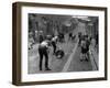 Children Playing Cricket in the Back Streets of Newcastle, 1962-null-Framed Premium Photographic Print