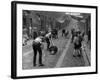 Children Playing Cricket in the Back Streets of Newcastle, 1962-null-Framed Photographic Print