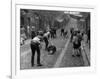 Children Playing Cricket in the Back Streets of Newcastle, 1962-null-Framed Photographic Print