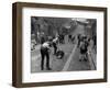 Children Playing Cricket in the Back Streets of Newcastle, 1962-null-Framed Photographic Print