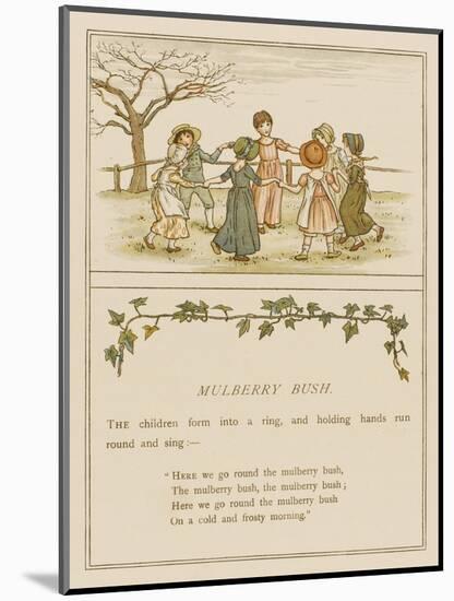 Children Playing Here We Go Round the Mulberry Bush-null-Mounted Art Print
