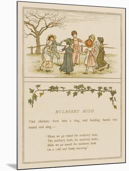 Children Playing Here We Go Round the Mulberry Bush-null-Mounted Art Print