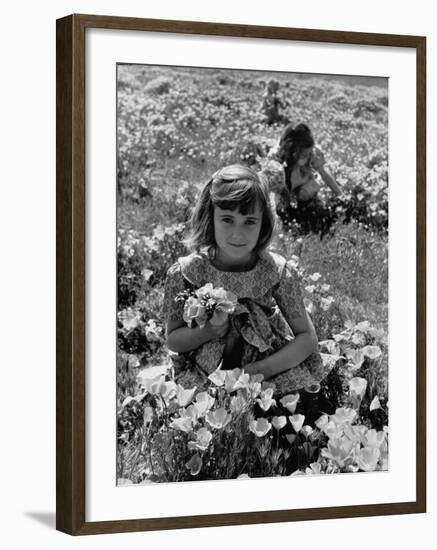 Children Playing in a Field of Wildflowers-J^ R^ Eyerman-Framed Photographic Print