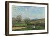 Children Playing in a Field-Alfred Sisley-Framed Giclee Print