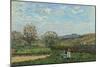 Children Playing in a Field-Alfred Sisley-Mounted Giclee Print