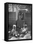 Children Playing in a Toy Made by Charles Eames-Allan Grant-Framed Stretched Canvas