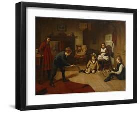 Children Playing in an Interior, 1893-Harry Brooker-Framed Giclee Print