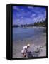 Children Playing in Sand at Grand Bay Beach-Bill Bachmann-Framed Stretched Canvas