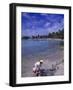 Children Playing in Sand at Grand Bay Beach-Bill Bachmann-Framed Photographic Print