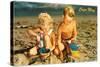 Children Playing in Sand, Cape May, New Jersey-null-Stretched Canvas